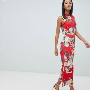 Missguided Tall Open Back Floral Culotte Jumpsuit - US 0